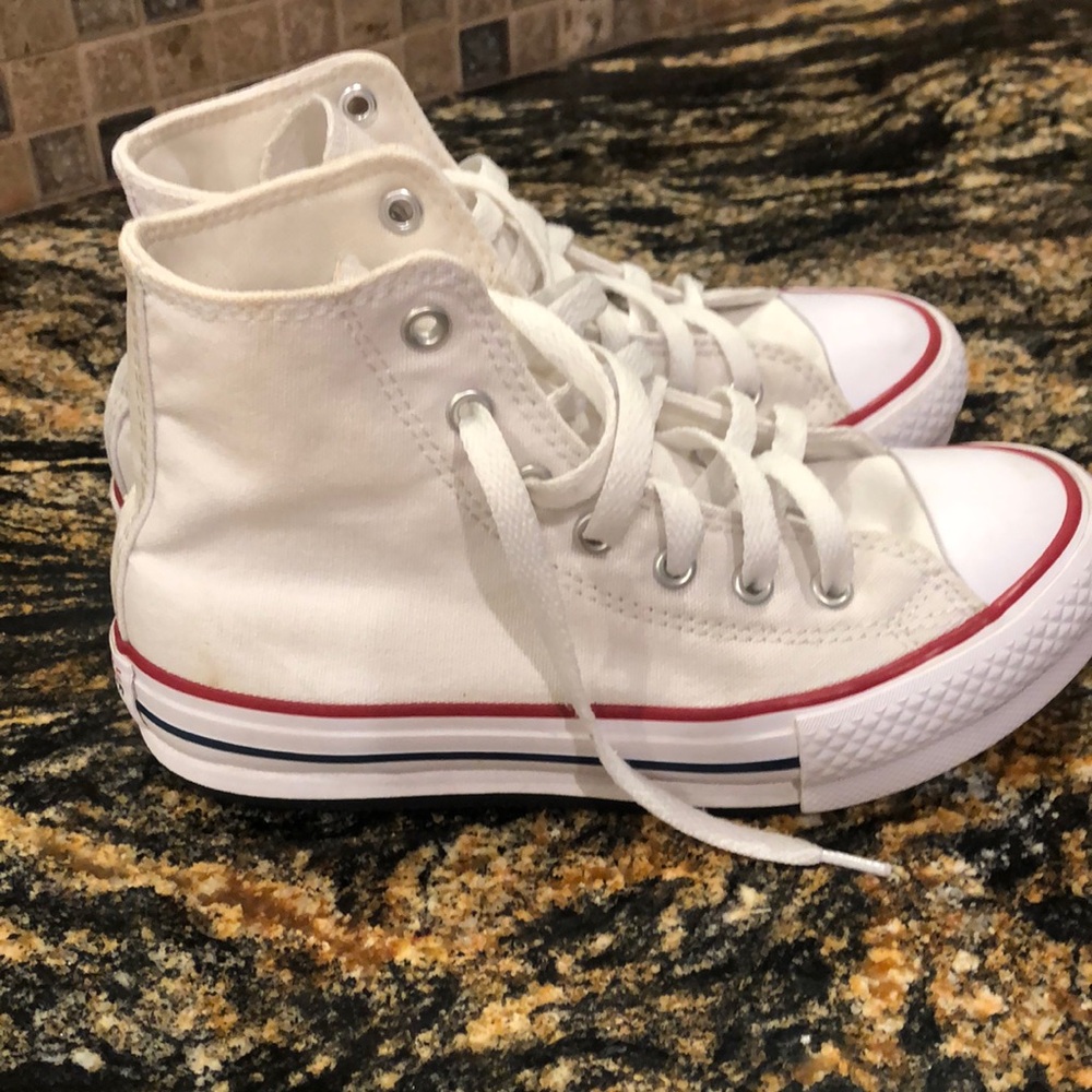 Converse White High-Top Sneakers